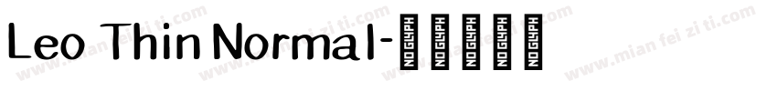 Leo Thin Normal字体转换